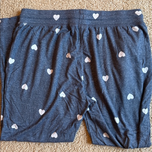BP b p heart pajama pants lounge blue white drawstring size large - Picture 5 of 6